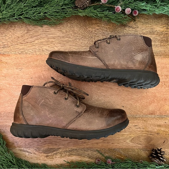 Bogs Eugene Chukka Ankle Boots 9 M Brown Lace Up Shoes Waterproof Leather Mens - Picture 11 of 17